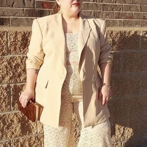 Eloquii beige blazer size 14